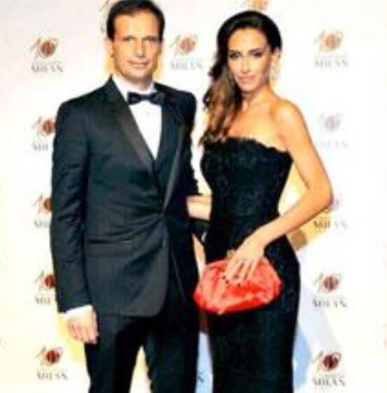 Gloria Allegri with her ex-husband Massimiliano Allegri.